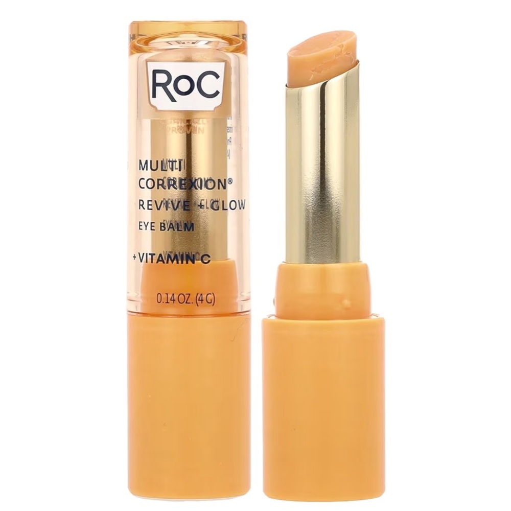 NIB RoC Multi Correxion Revive + Glow Eye Balm Vitamin C Brightening 0.14 oz - Picture 2 of 8